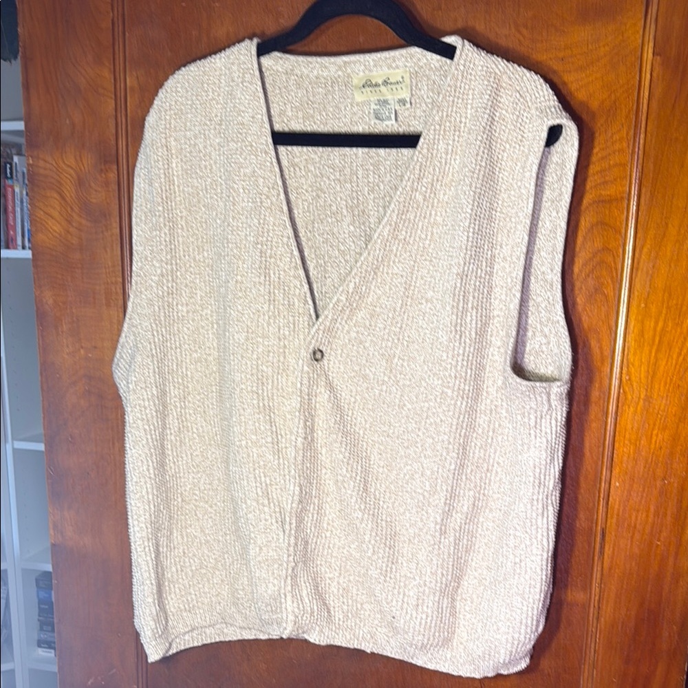 Eddie Bauer Beige Knit Vest
